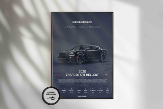 Dodge Charger SRT Hellcat (2020) - 3D RENDER STUDIO 3/4 SIDE