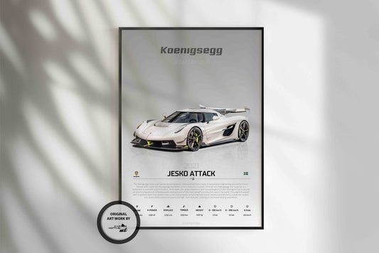 Koenigsegg Jesko Attack (2021) - STUDIO MONTAGE 3/4 SIDE