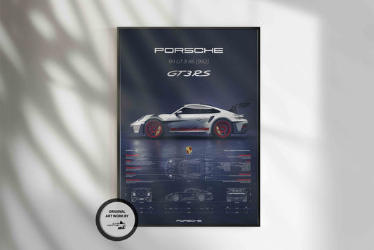 Porsche 911 GT 3 RS (922) (2023) - 3D RENDER STUDIO SIDE
