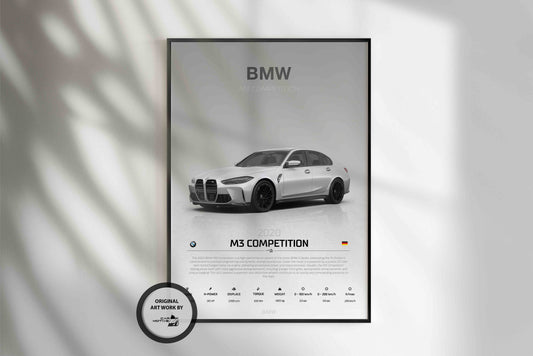 BMW M3 Competition (2020) - STUDIO MONTAGE 3/4 SIDE