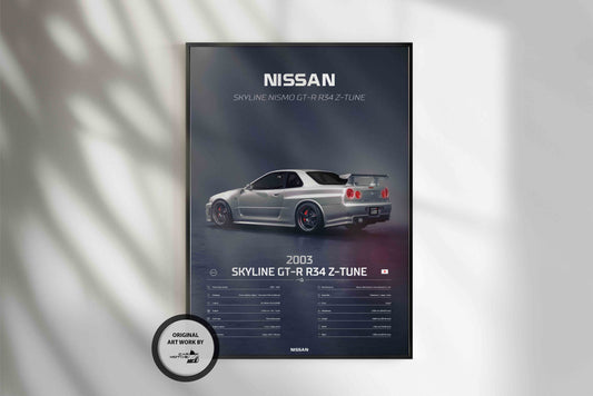 Nissan Skyline GT-R R34 Z-Tune (2003) - 3D RENDER STUDIO REAR