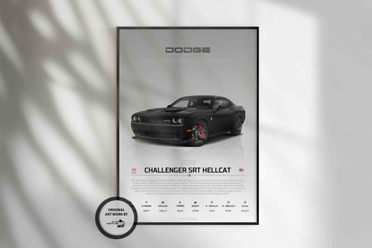 Dodge Challenger SRT Hellcat (2019) - STUDIO MONTAGE 3/4 SIDE