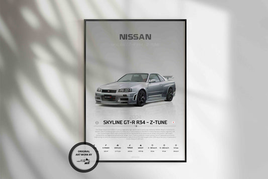 Nissan Skyline GT-R R34 Z-Tune (2004) - STUDIO MONTAGE 3/4 SIDE