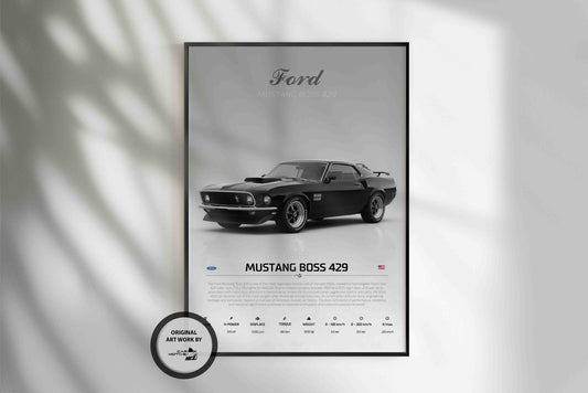 Ford Mustang Boss 429 (1969) - STUDIO MONTAGE 3/4 SIDE