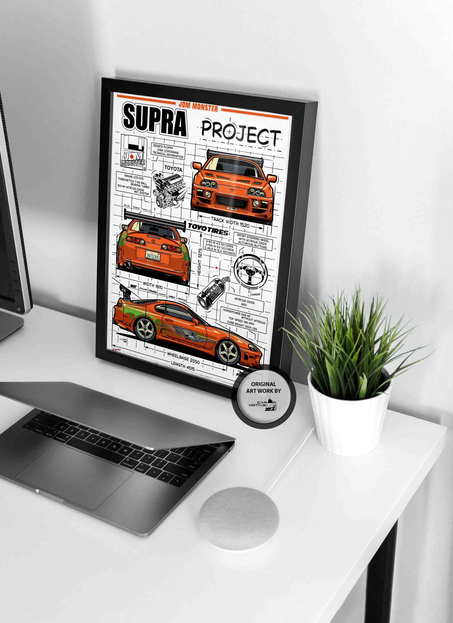 Toyota Supra MK 4 (1993) - VECTOR ART