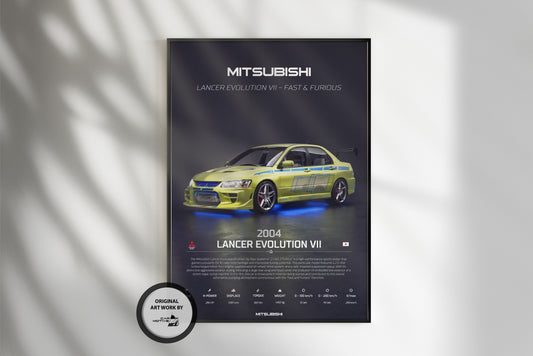 Mitsubishi Lancer Evolution VII (2004) - 3D RENDER STUDIO 3/4 SIDE