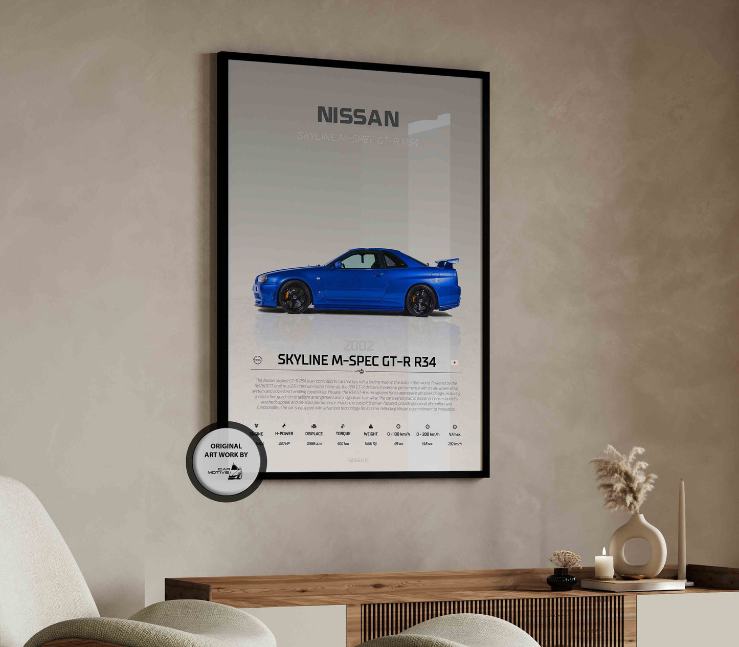 Nissan Skyline M-Spec GT-R R34 (2002) - STUDIO MONTAGE SIDE