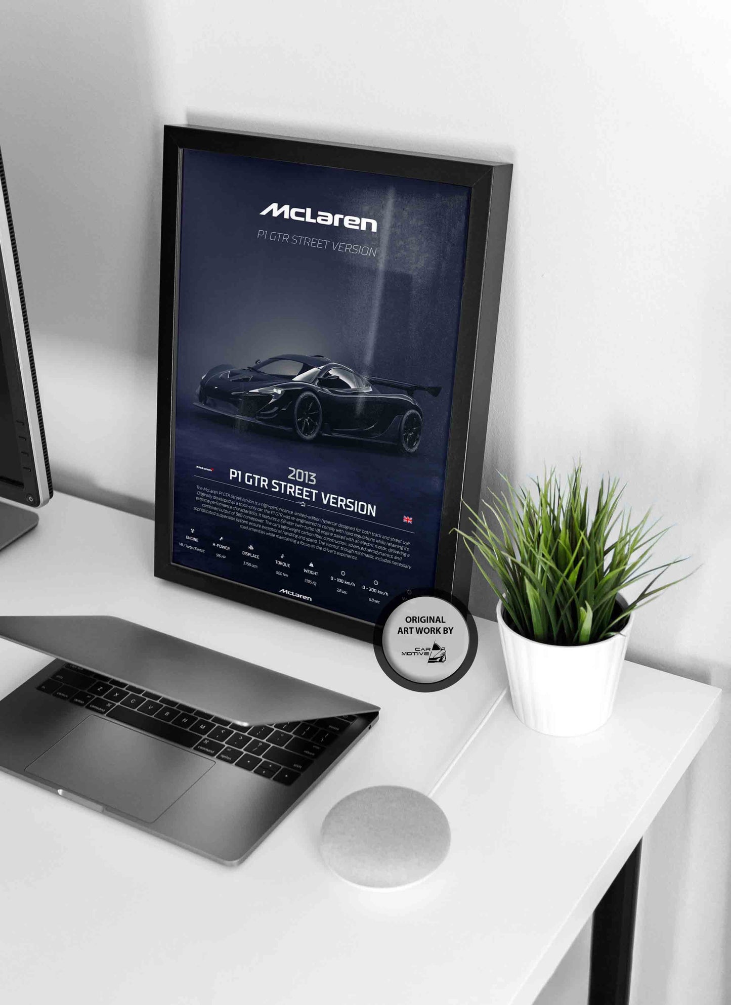 McLaren P1 GTR Street Version (2013) - 3D RENDER STUDIO 3/4 SIDE