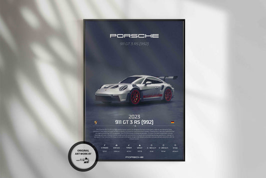 Porsche 911 GT 3 RS (922) (2023) - 3D RENDER STUDIO 3/4 SIDE
