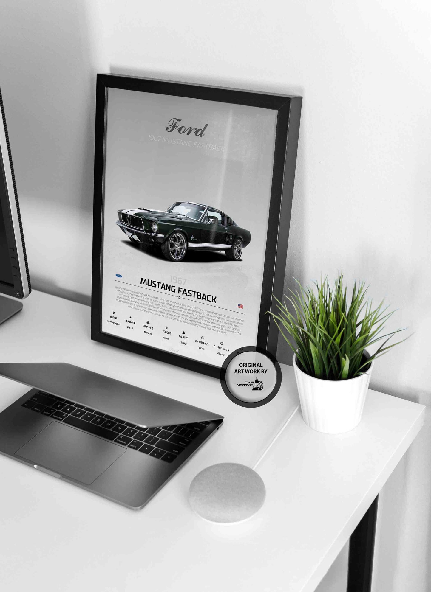 Ford Mustang Fastback (1967) - STUDIO MONTAGE 3/4 SIDE
