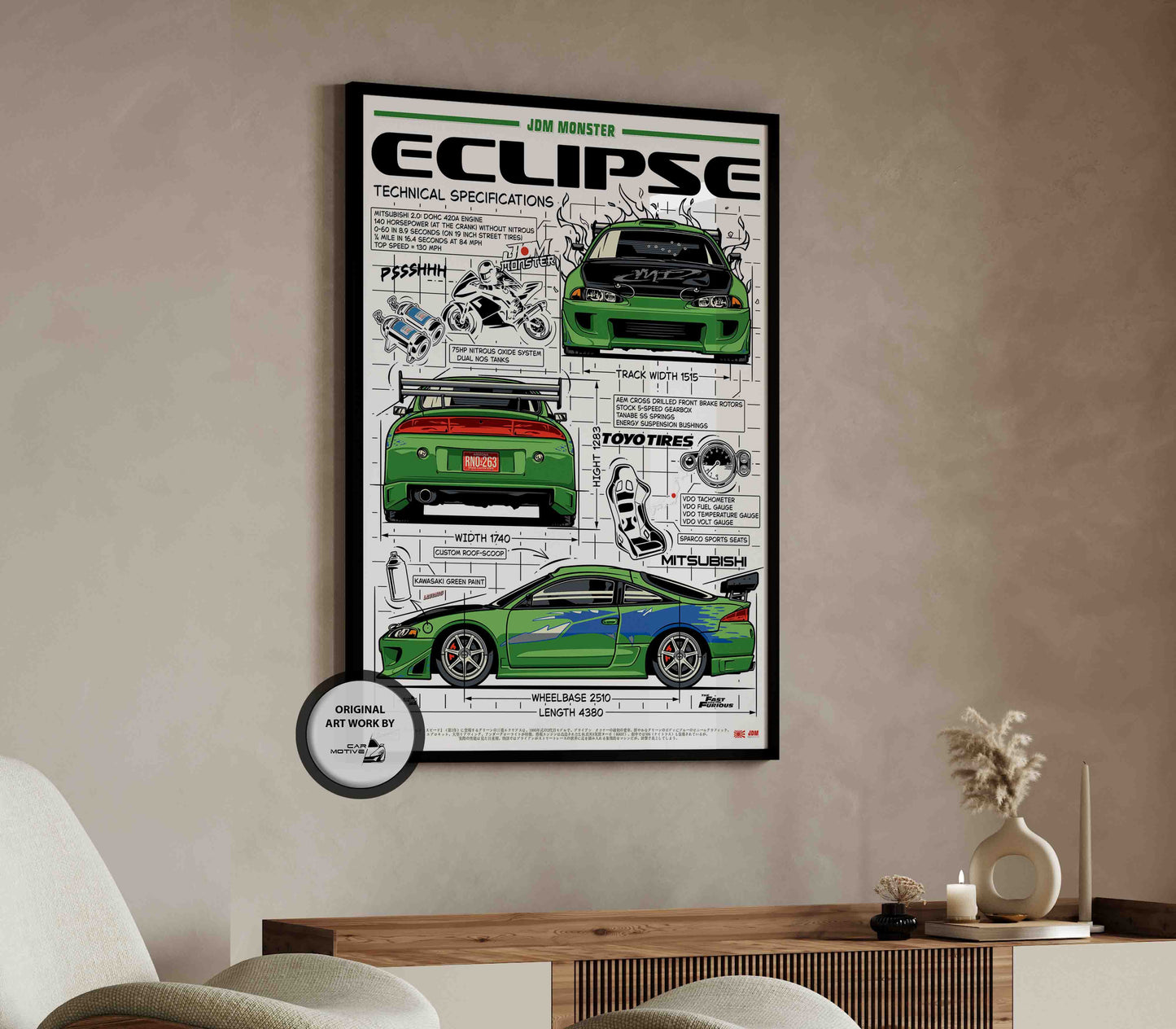 Mitsubishi Eclipse GS (1998) - VECTOR ART