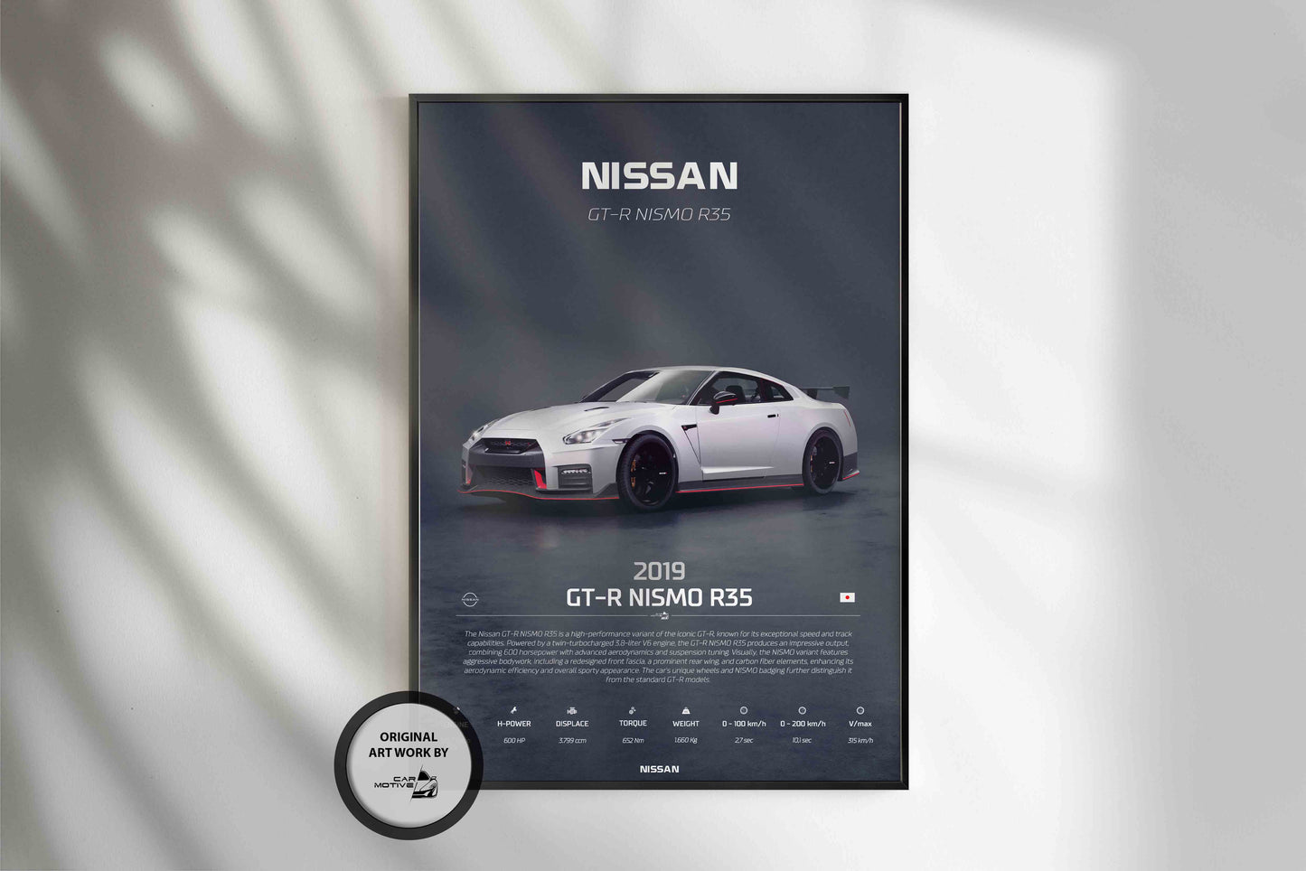 Nissan GT-R Nismo R35 (2019) - 3D RENDER STUDIO 3/4 SIDE