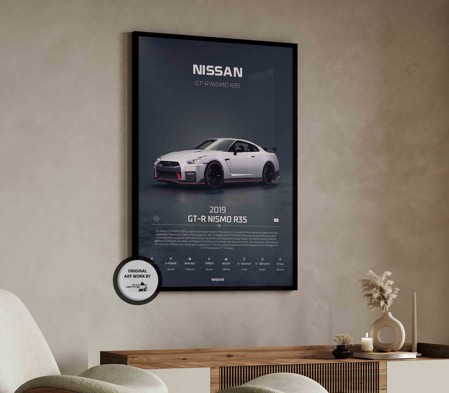 Nissan GT-R Nismo R35 (2019) - 3D RENDER STUDIO 3/4 SIDE