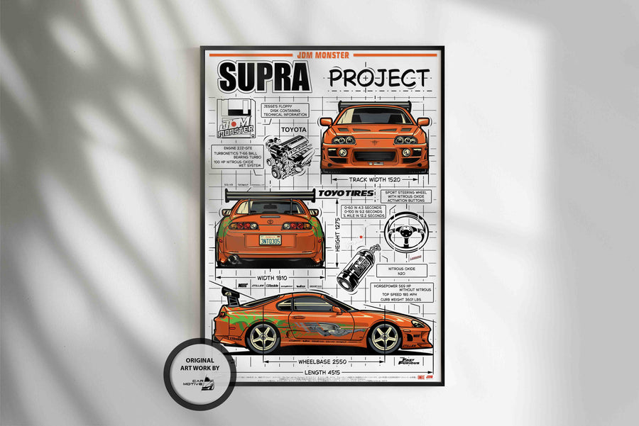 Toyota Supra MK 4 (1993) - VECTOR ART
