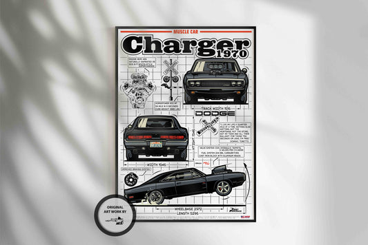 Dodge Charger R/T (1970) - VECTOR ART