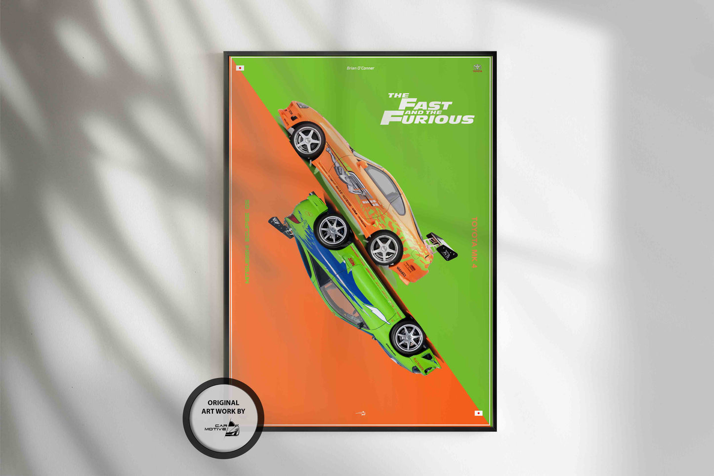 "Fast & Furious" - Toyota Supra MK 4 (1993) VS. Mitsubishi Eclipse GS (1995) - VECTOR ART