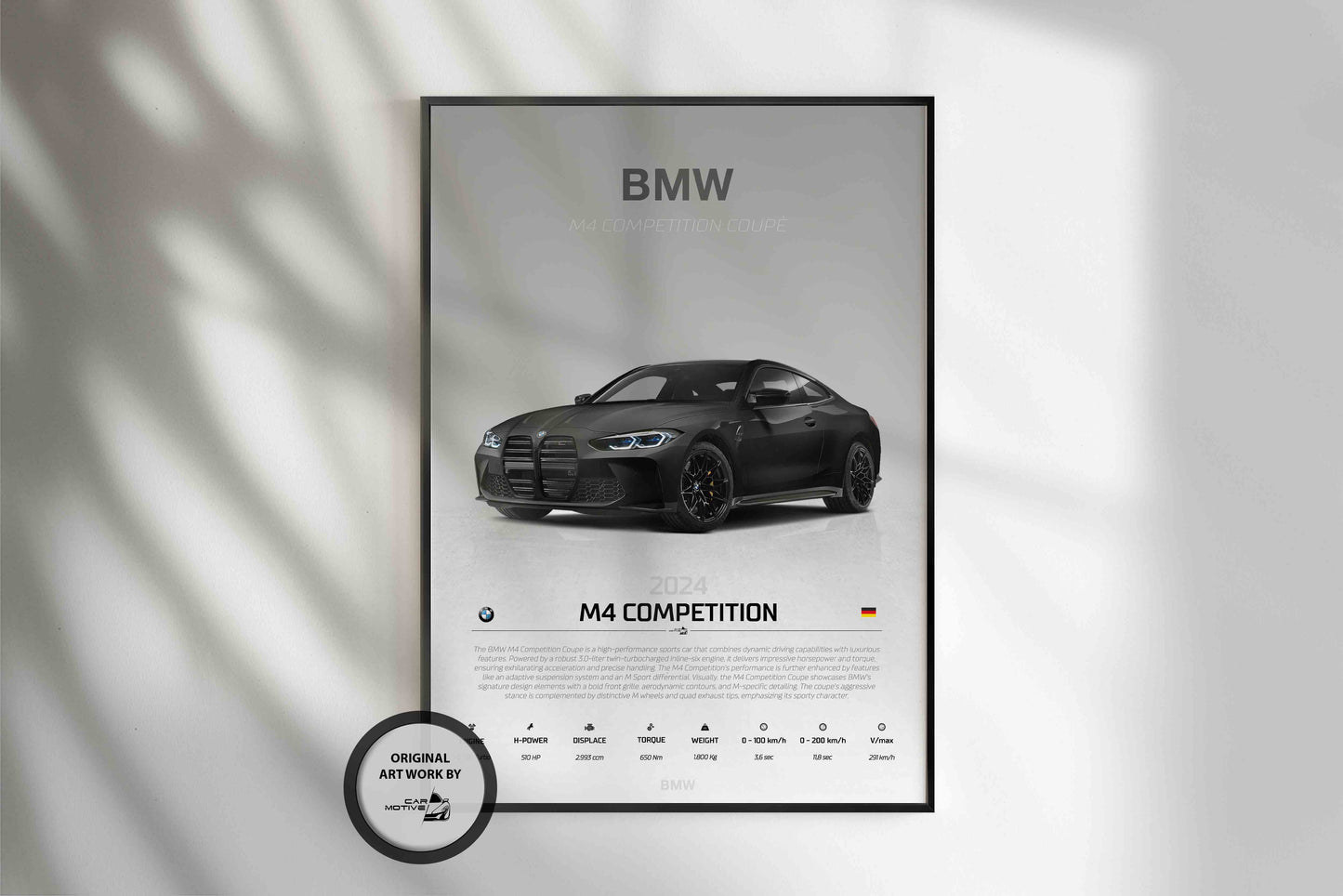 BMW M4 Competition (2024) - STUDIO MONTAGE 3/4 SIDE