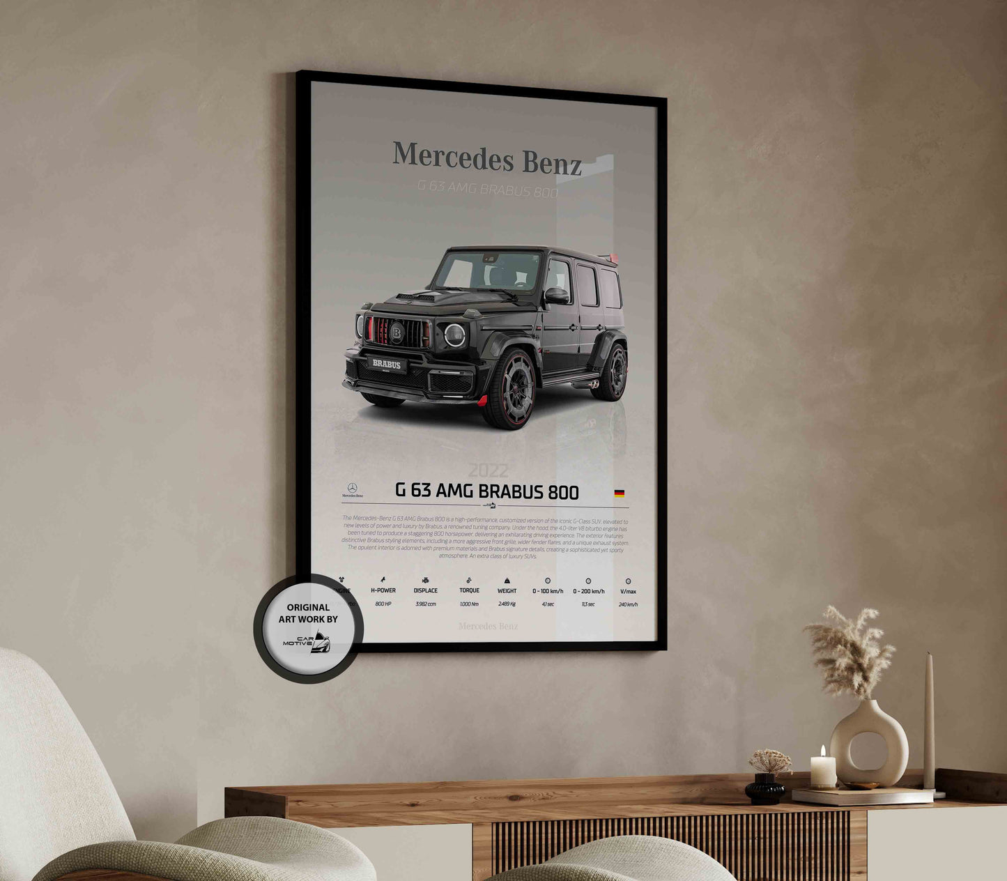 Mercedes Benz G63 AMG Brabus 800 (2022) - STUDIO MONTAGE 3/4 SIDE