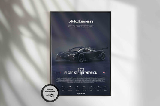 McLaren P1 GTR Street Version (2013) - 3D RENDER STUDIO 3/4 SIDE