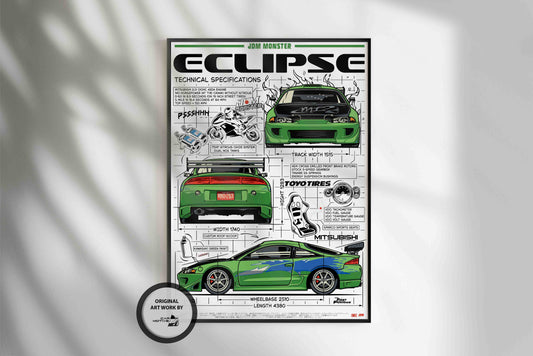 Mitsubishi Eclipse GS (1998) - VECTOR ART