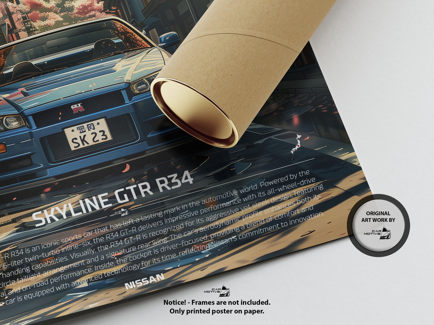 Nissan Skyline GTR-R34 Poster (1999) - Art Work