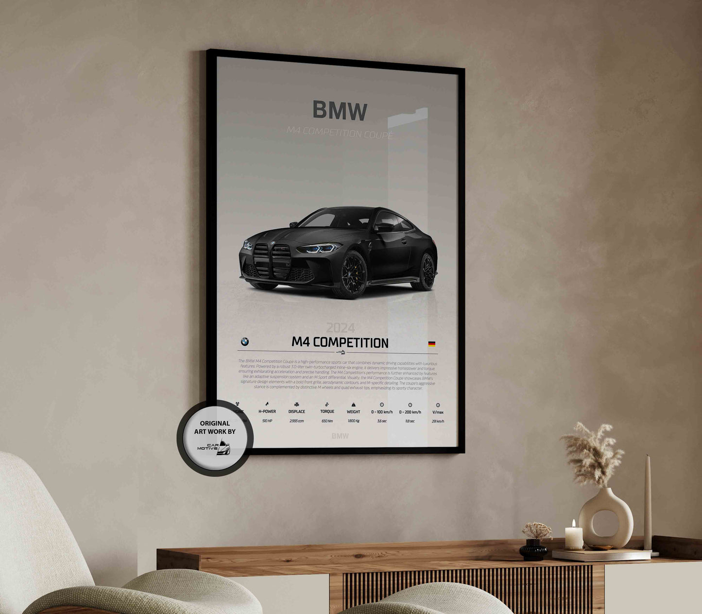 BMW M4 Competition (2024) - STUDIO MONTAGE 3/4 SIDE