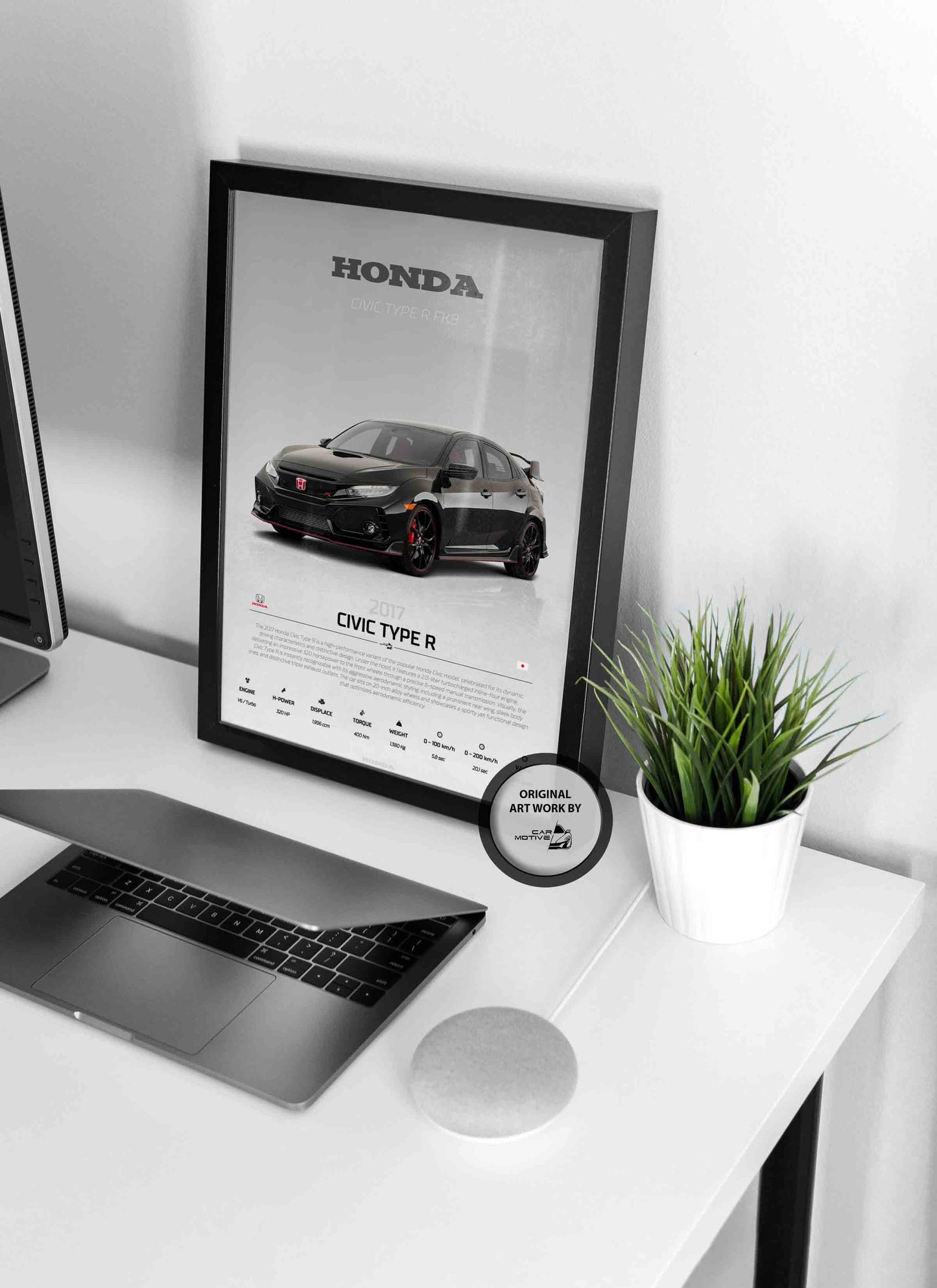 Honda Civic Type R (2017) - STUDIO MONTAGE 3/4 SIDE