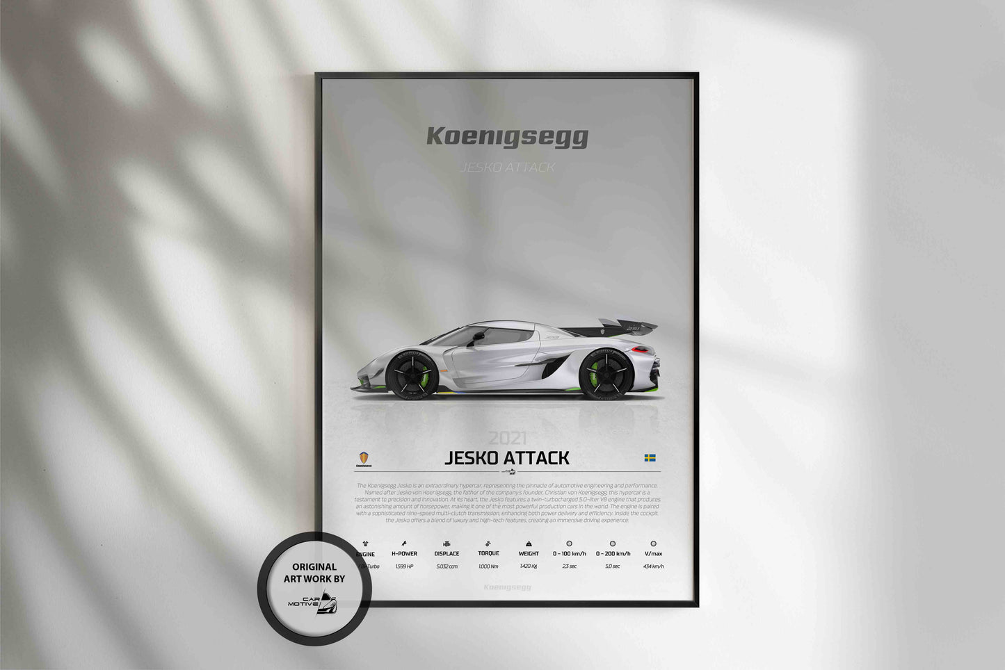 Koenigsegg Jesko Attack (2021) - STUDIO MONTAGE SIDE