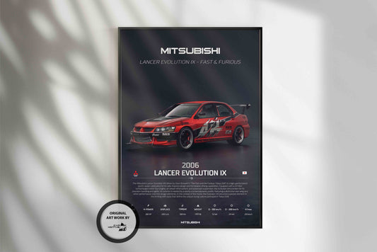 Mitsubishi Lancer Evolution IX (2006) - 3D RENDER STUDIO 3/4 SIDE