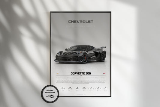 Chevrolet Corvette Z06 Package C8 (2023) - STUDIO MONTAGE 3/4 SIDE