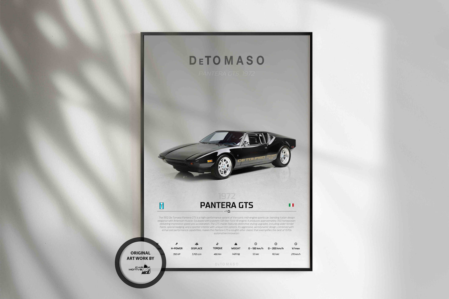 DeTomaso Pantera GTS (1972) - STUDIO MONTAGE 3/4 SIDE