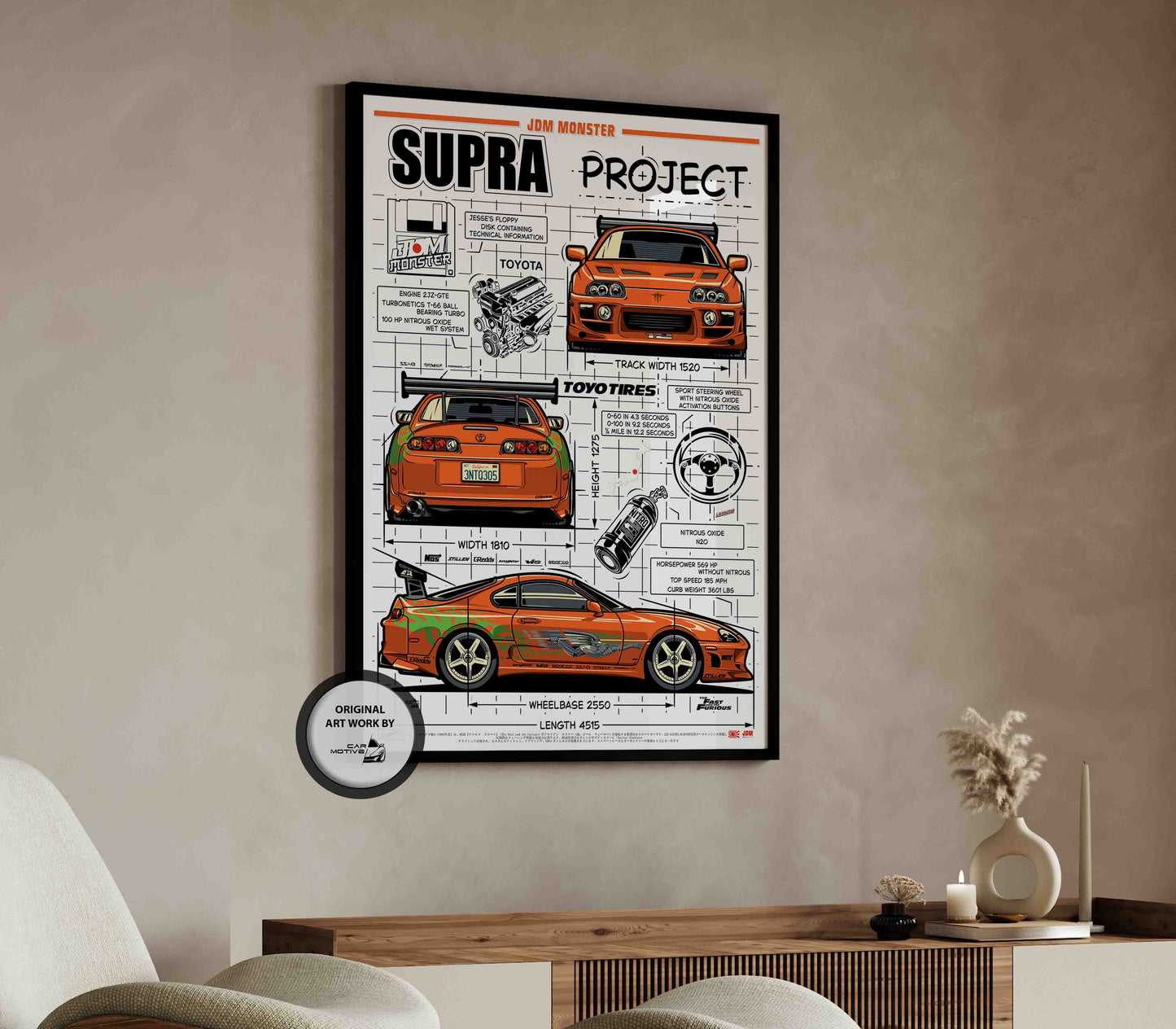 Toyota Supra MK 4 (1993) - VECTOR ART