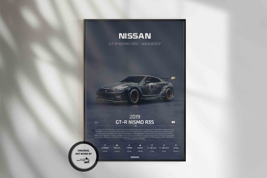 Nissan GT-R Nismo R35 Widebody (2019) - 3D RENDER STUDIO 3/4 SIDE