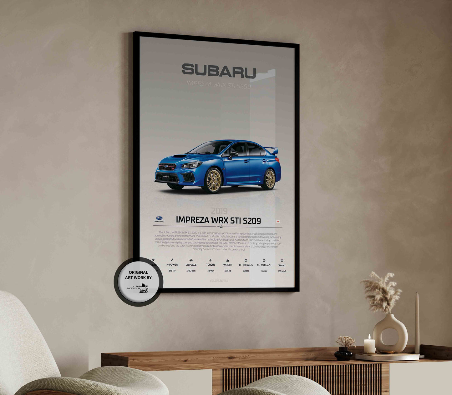 Subaru Impreza WRX STI (2019) - STUDIO MONTAGE 3/4 SIDE