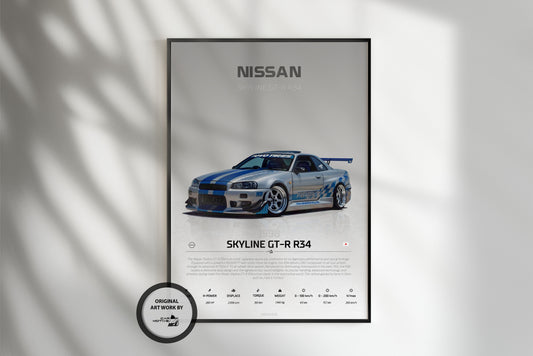 Nissan Skyline GTR-R34 (1999) - STUDIO MONTAGE 3/4 SIDE