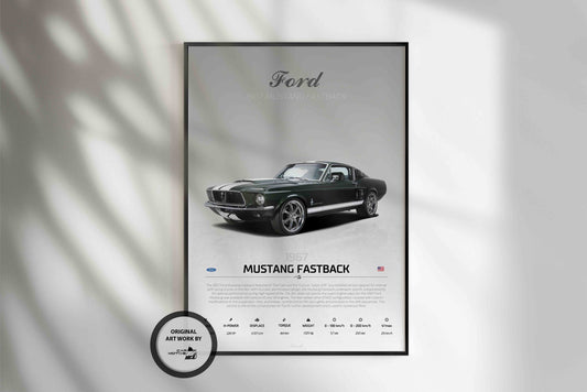Ford Mustang Fastback (1967) - STUDIO MONTAGE 3/4 SIDE
