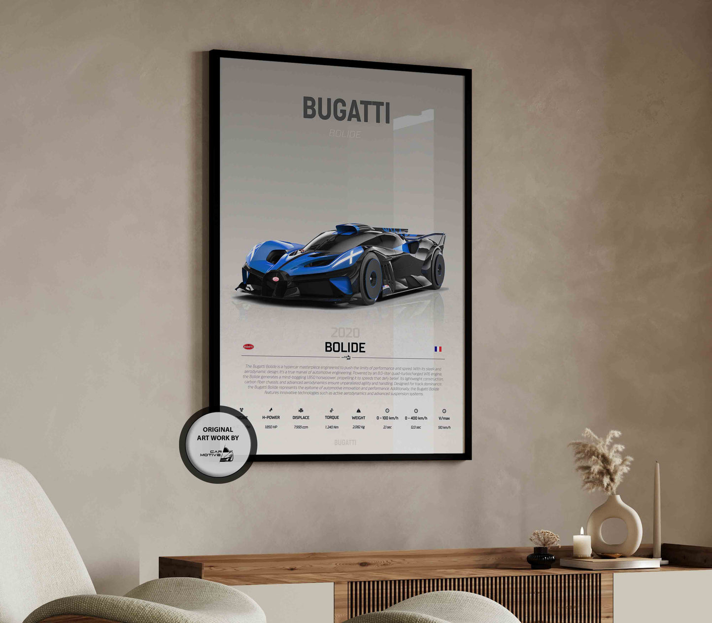 Bugatti Bolide (2020) - STUDIO MONTAGE 3/4 SIDE