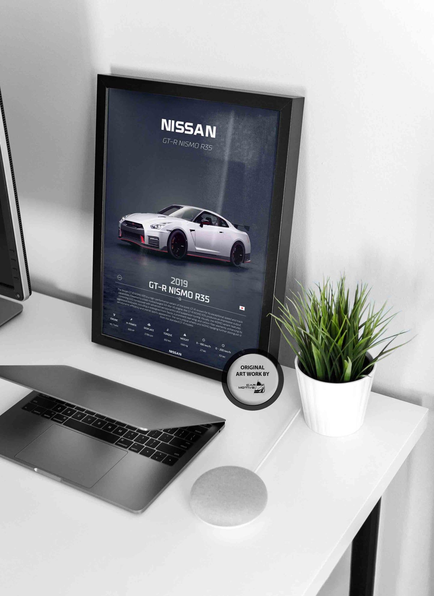 Nissan GT-R Nismo R35 (2019) - 3D RENDER STUDIO 3/4 SIDE