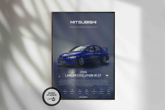 Mitsubishi Lancer Evolution IX GT (2006) - 3D RENDER STUDIO 3/4 SIDE