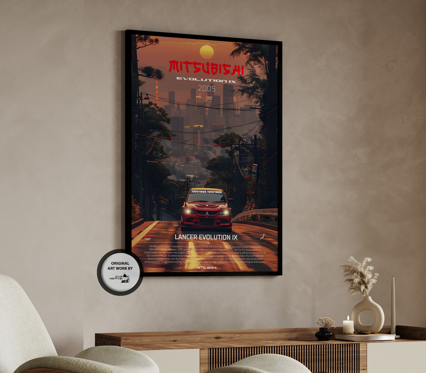 Mitsubishi Lancer EVO IX Poster (2005) - Art Work