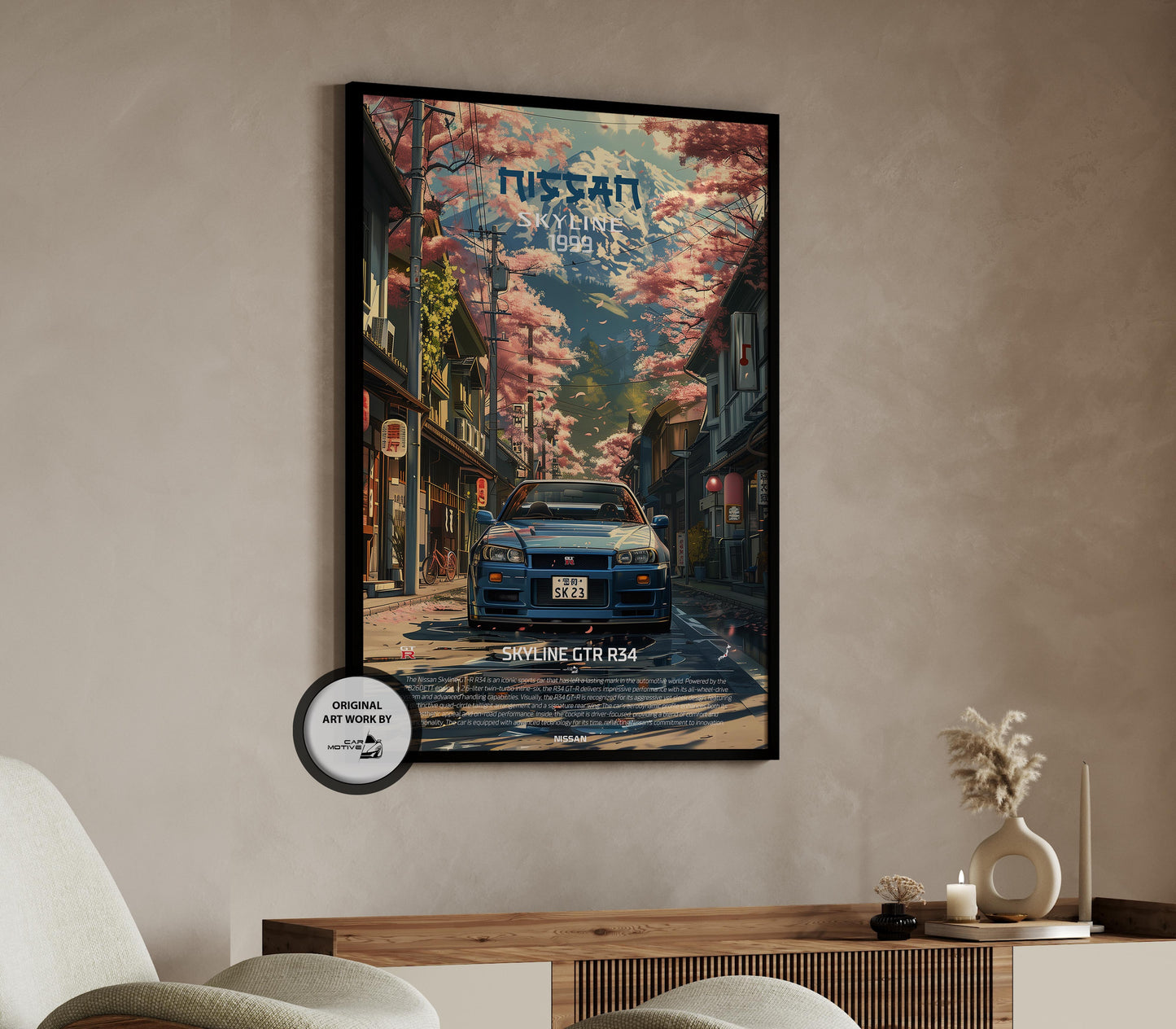 Nissan Skyline GTR-R34 Poster (1999) - Art Work