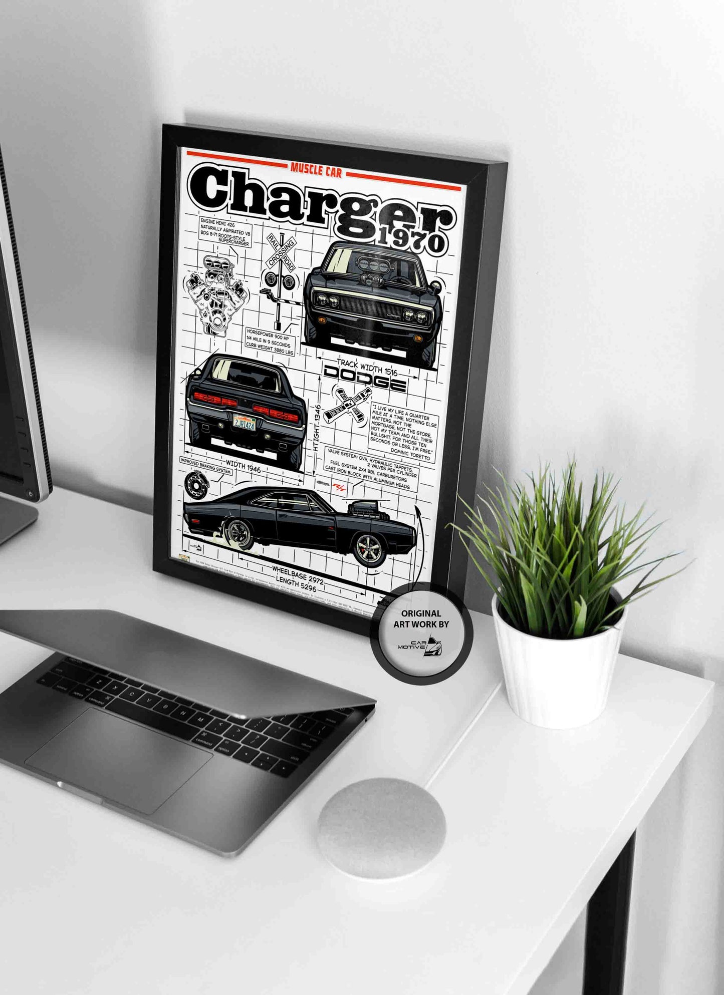 Dodge Charger R/T (1970) - VECTOR ART