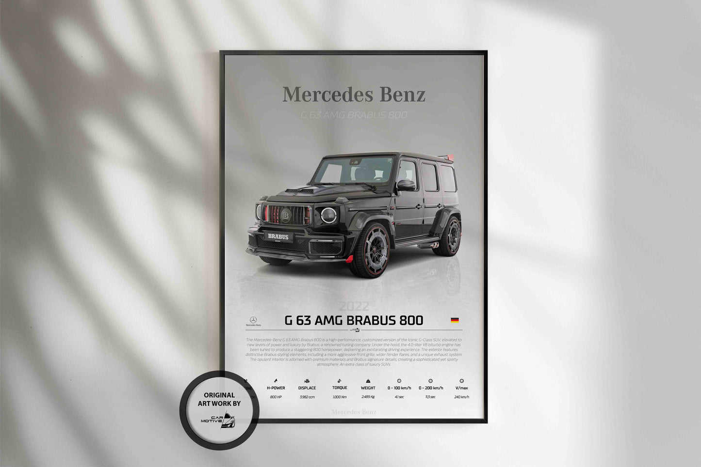 Mercedes Benz G63 AMG Brabus 800 (2022) - STUDIO MONTAGE 3/4 SIDE