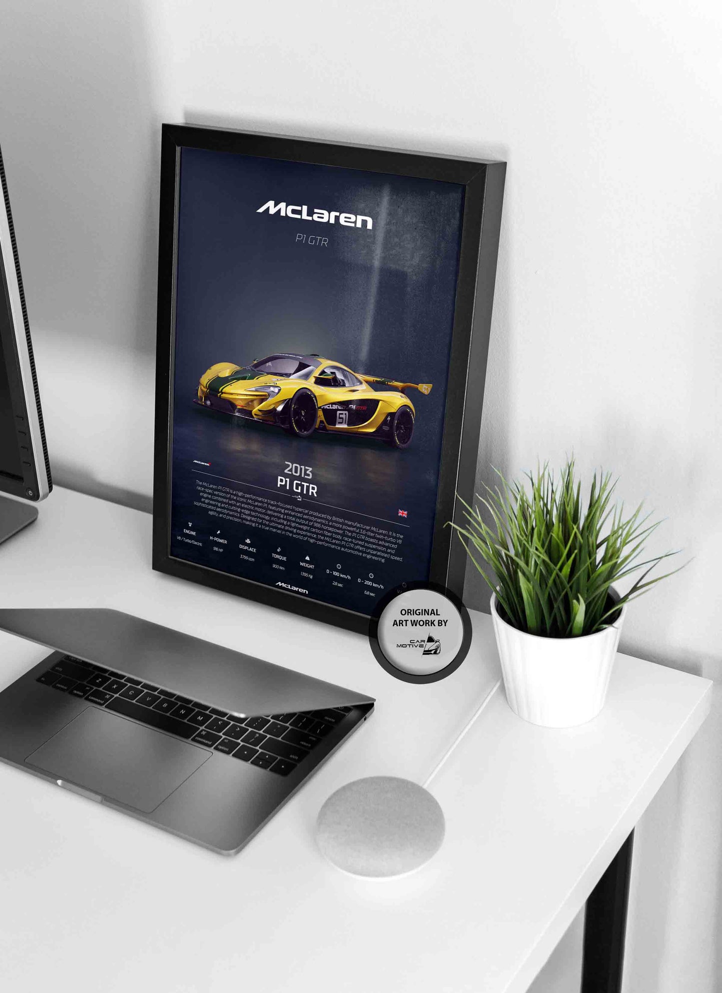 McLaren P1 GTR (2013) - 3D RENDER STUDIO 3/4 SIDE