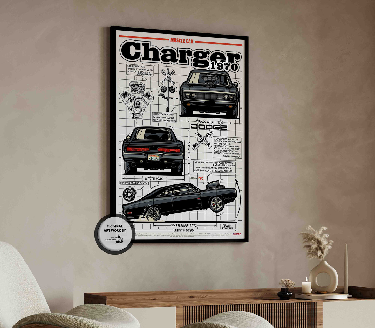 Dodge Charger R/T (1970) - VECTOR ART