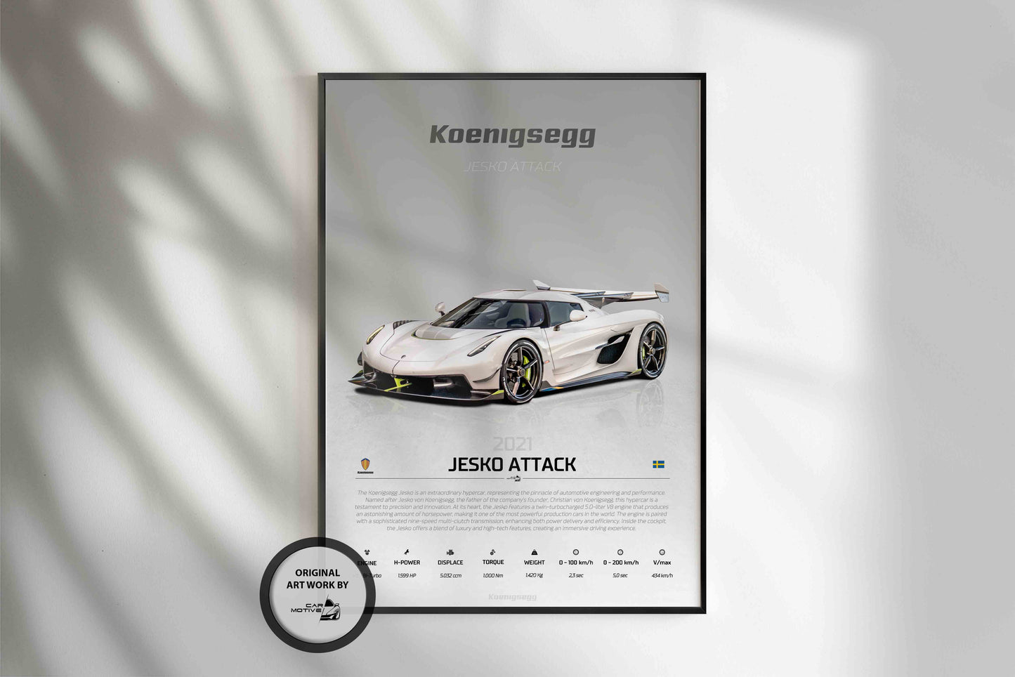 Koenigsegg Jesko Attack (2021) - STUDIO MONTAGE 3/4 SIDE