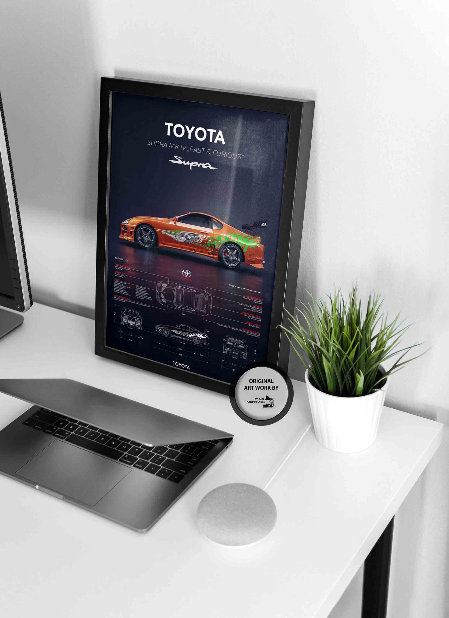Toyota Supra MK 4 (1993) - 3D RENDER STUDIO SIDE