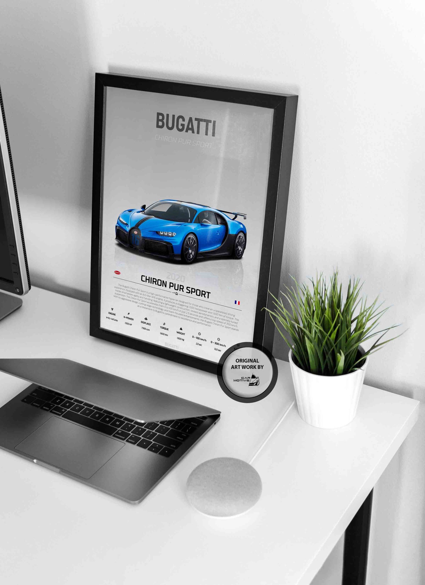 Bugatti Chiron Pur Sport (2020) - STUDIO MONTAGE 3/4 SIDE
