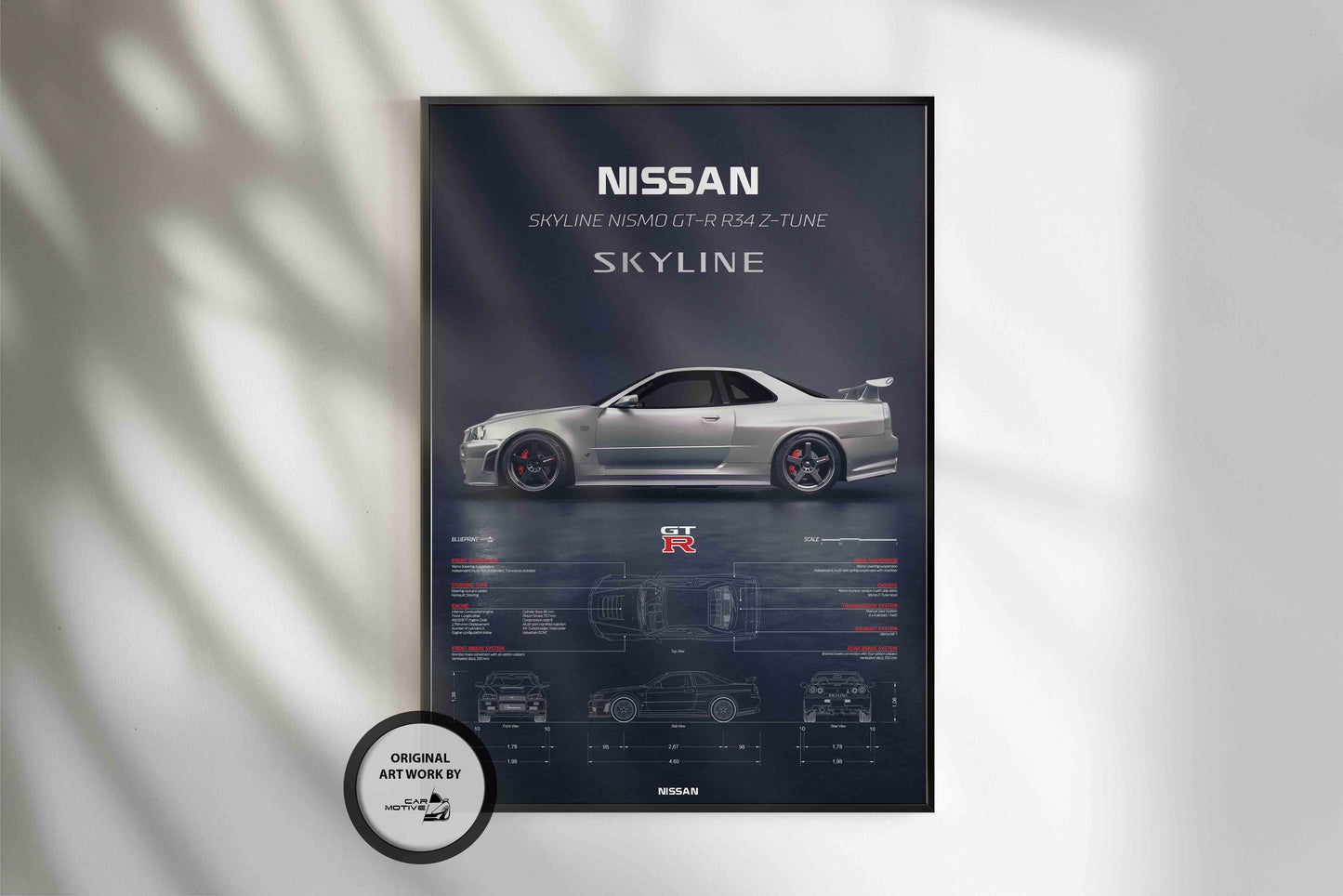 Nissan Skyline GT-R R34 Z-Tune (2003) - 3D RENDER STUDIO SIDE