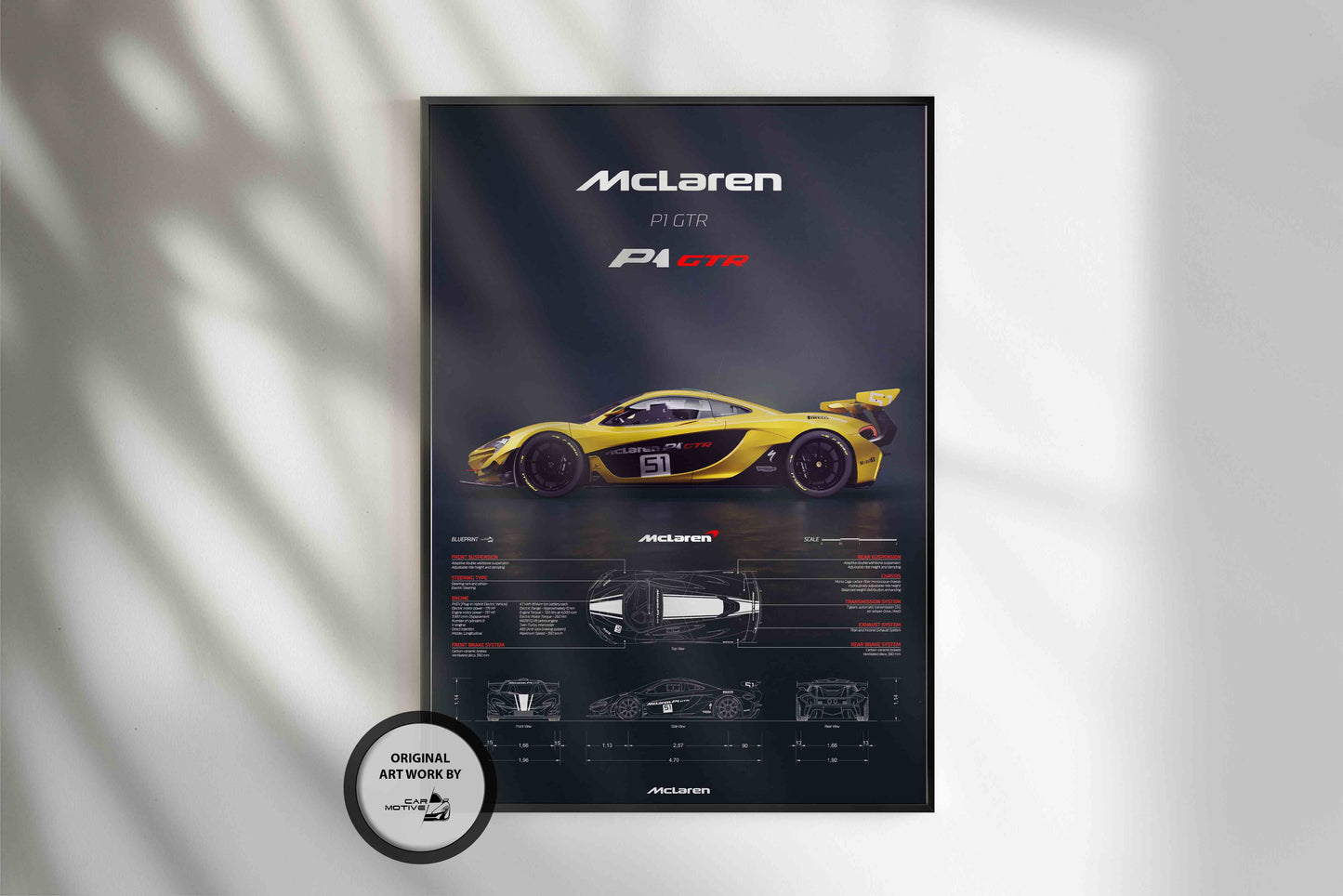 McLaren P1 GTR (2013) - 3D RENDER STUDIO SIDE